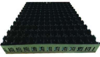 PACKAGING MADE FROM CONDUCTIVE HOLLOW POLYPROPYLENE (BOXES, LATTICES , DIVIDERS, SYSTEM OF TRANSPORT)